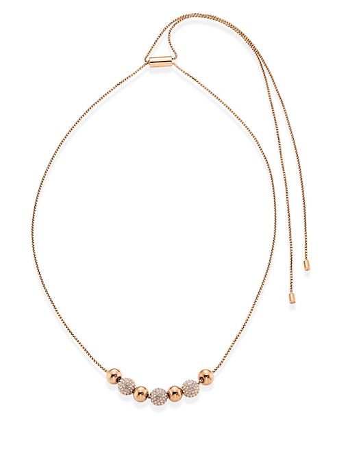 Michael Kors - Brilliance Pavé Beaded Necklace/Goldtone