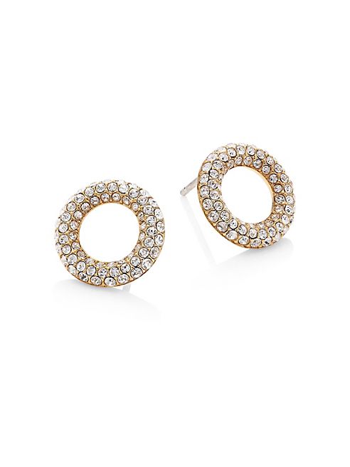 Michael Kors - Brilliance Pavé Crystal Stud Earrings/Goldtone