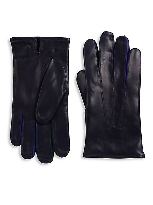 Paul Smith - Leather Textured Gloves