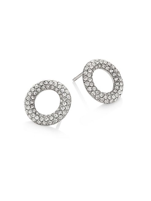 Michael Kors - Brilliance Pavé Crystal Stud Earrings/Silvertone