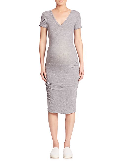 MONROW - Solid Maternity Sheath Dress