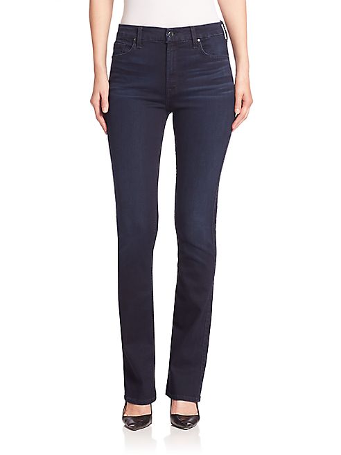 Jen7 - High-Rise Straight-Leg Jeans