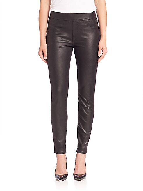 Jen7 - Slim-Fit High-Gloss Trousers