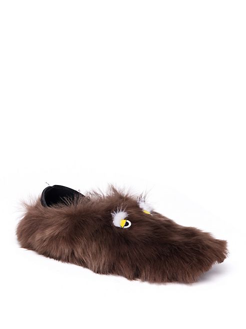 Fendi - Long Fur Monster Slip-On Shoes