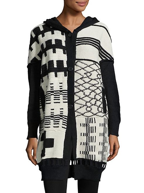 Zero + Maria Cornejo - Kyra Printed Knit Alpaca Coat