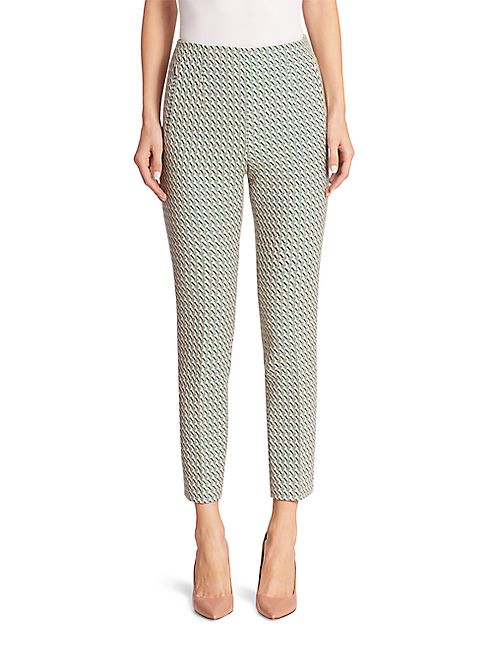 Akris - Conny Cotton Graphic Jacquard Pants