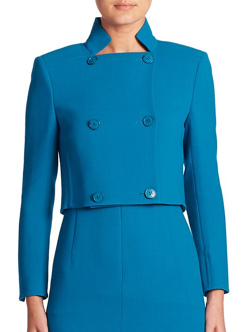 Akris - Isabella Croped Wool Crepe Jacket