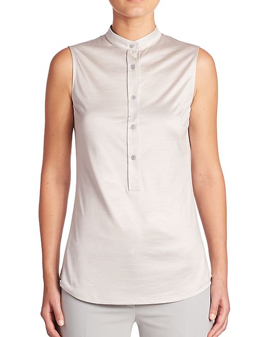 Akris - Sleeveless Silk Jersey Blouse