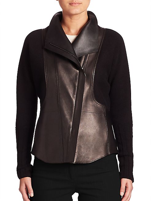 Akris - Hassan Cashmere & Leather Jacket