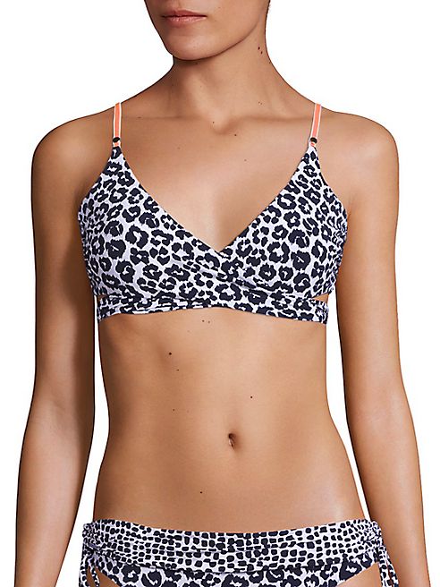 Stella McCartney - Animal Print Wrap Bikini Top