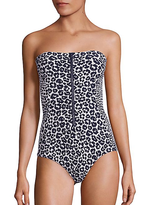 Stella McCartney - One-Piece Animal-Print Bandeau Swimsuit