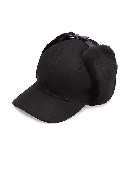 Prada - Cappelli Shearling-Lined Wool Cap