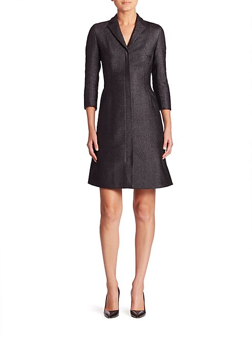 Akris - Tulle-Inset Coat Dress