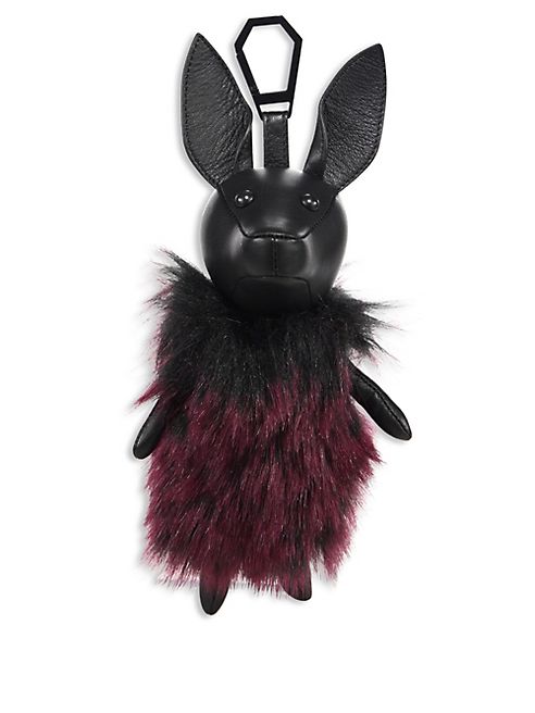 KENDALL + KYLIE - Norman Leather & Faux Fur Bag Charm