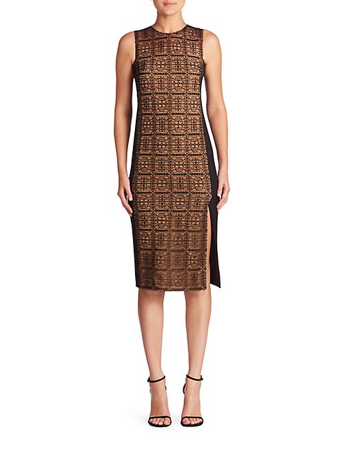 Akris - Lace & Silk Sheath Dress