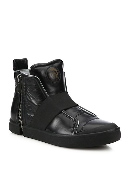 Diesel - Nentish Strap Leather Sneakers