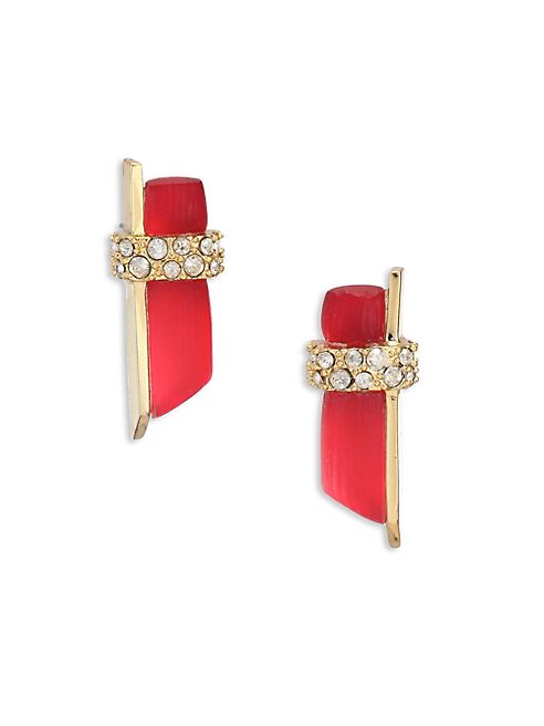 Alexis Bittar - Lucite Pave Wrapped Stud Earrings