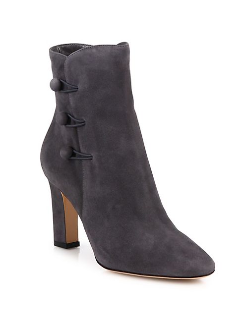 Gianvito Rossi - Mid-Heel Suede Booties