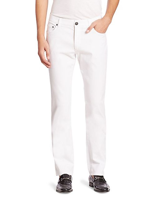 Salvatore Ferragamo - Bianco Straight Fit Jeans