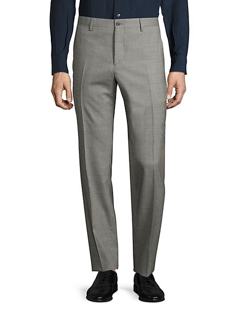 Salvatore Ferragamo - Wool Textured Pants