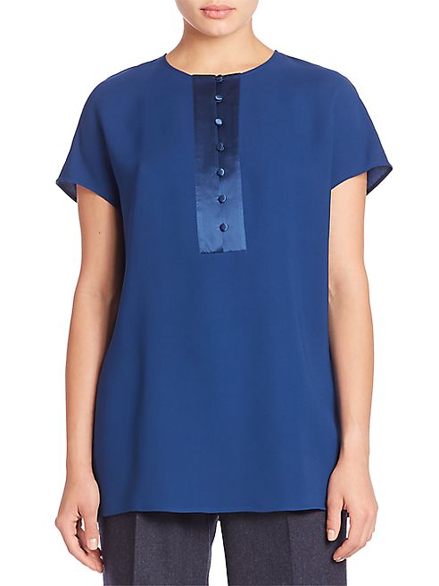 Lafayette 148 New York - Silk Double Georgette Azalea Blouse