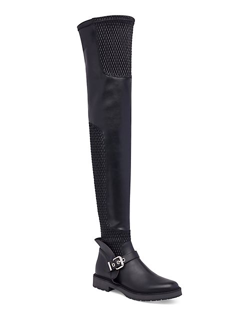 Fendi - Wave Stretch Leather Over-The-Knee Boots