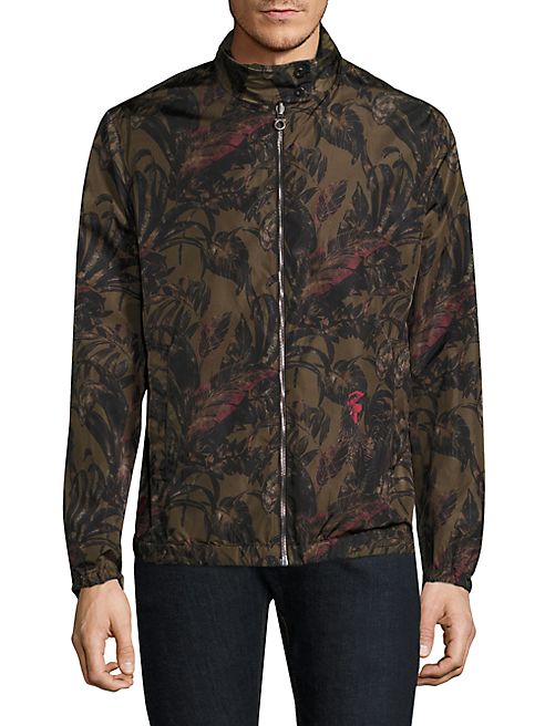 Salvatore Ferragamo - Foliage Print Reversible Nylon Jacket