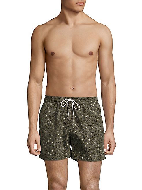 Salvatore Ferragamo - Motorcycle-Print Swim Trunks