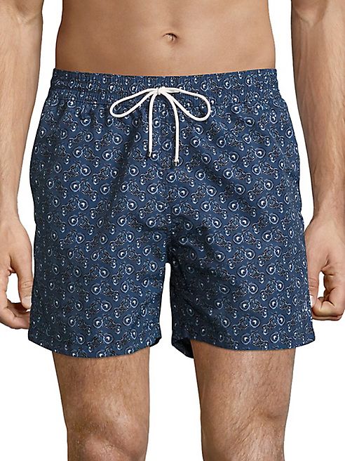 Salvatore Ferragamo - Motorcycle-Print Swim Trunks