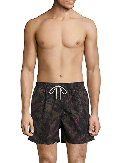 Salvatore Ferragamo - Foliage Printed Swim Shorts