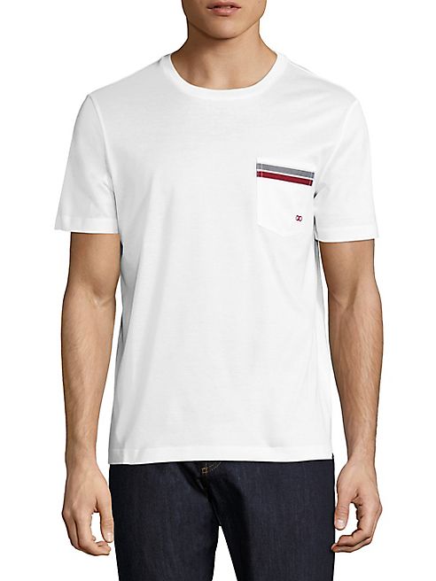 Salvatore Ferragamo - Striped Grosgrain Pocket Tee