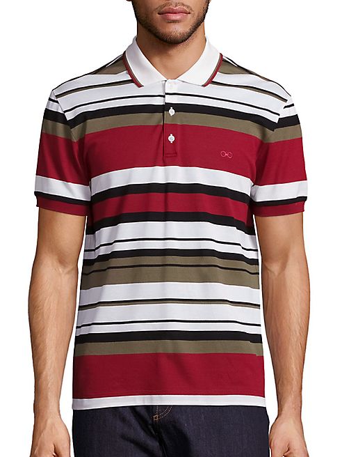 Salvatore Ferragamo - Horizontal Striped Polo