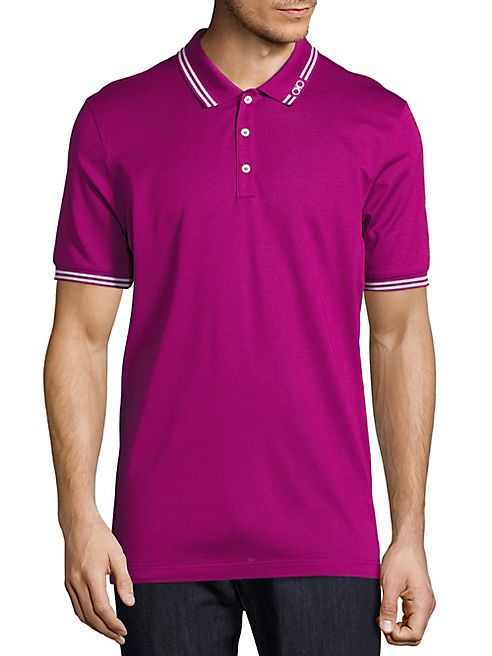 Salvatore Ferragamo - Contrast Trim Polo Shirt