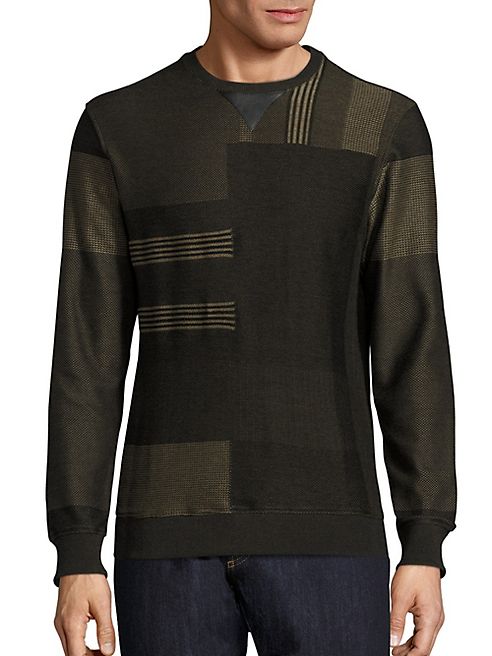 Salvatore Ferragamo - Graphic Cotton & Leather Sweatshirt