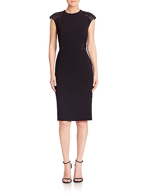 Lafayette 148 New York - Sleek Tech Cloth Lace Inset Talon Dress