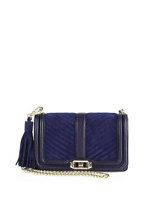 Rebecca Minkoff - Love Quilted Leather & Suede Crossbody Bag