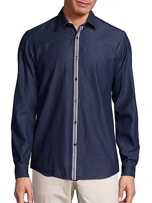 Salvatore Ferragamo - Denim Long Sleeve Shirt