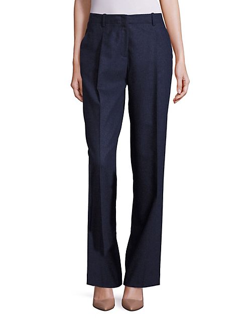 Lafayette 148 New York - Rivington Finite Italian Flannel Wide-Leg Pants