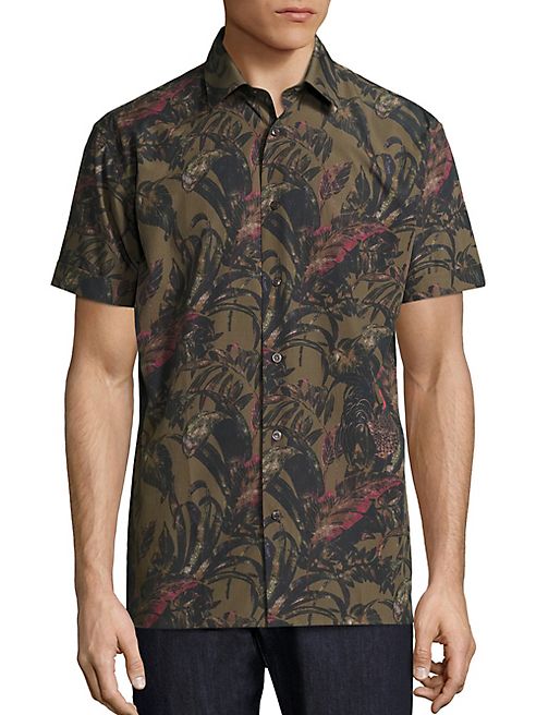 Salvatore Ferragamo - Foliage Short Sleeve Shirt