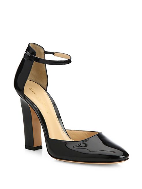 Gianvito Rossi - Patent Leather Ankle-Strap Pumps