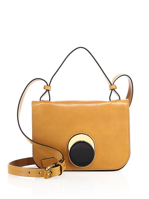 Marni - Iolite-Detail Leather Shoulder Bag