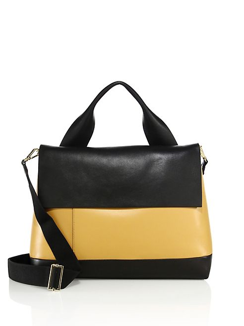 Marni - Bicolor Leather Flap Satchel