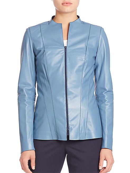 Lafayette 148 New York - Tissue Weight Eliza Leather Jacket