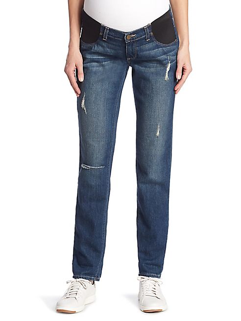 Paige Maternity - Jimmy Jimmy Distressed Cuffed Maternity Jeans