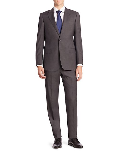 Armani Collezioni - Plaid Two-Button Virgin Wool Suit