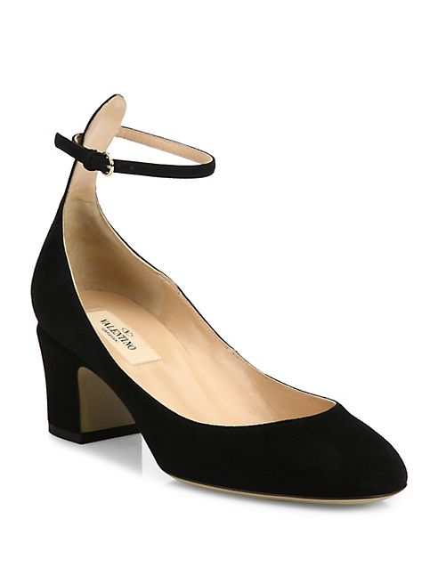 Valentino - Tango Suede Ankle-Strap Pumps