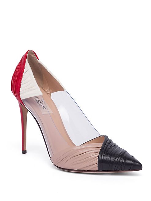 Valentino - B-Drape Multicolor Leather Point Toe Pumps