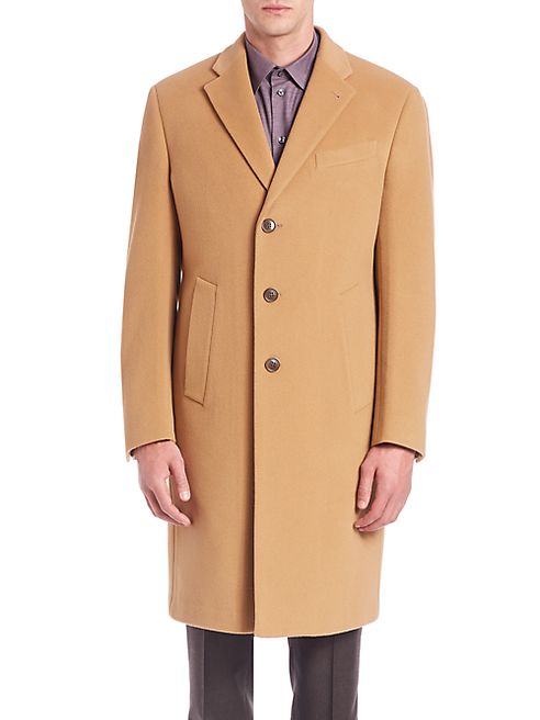 Armani Collezioni - Long-Sleeve Wool-Cashmere Coat