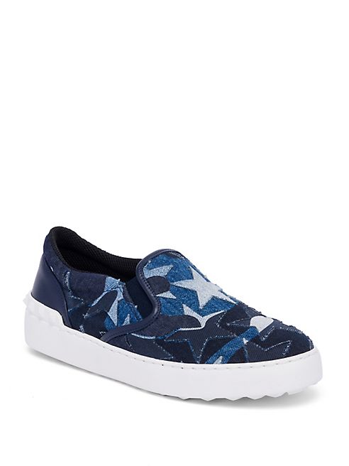 Valentino - Camustars Denim Slip-On Sneakers