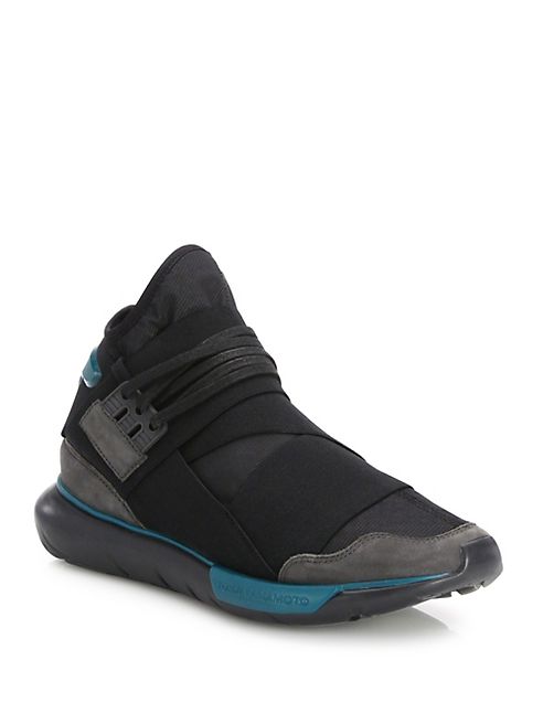 Y-3 - High-Top Sneakers with Elastic Straps